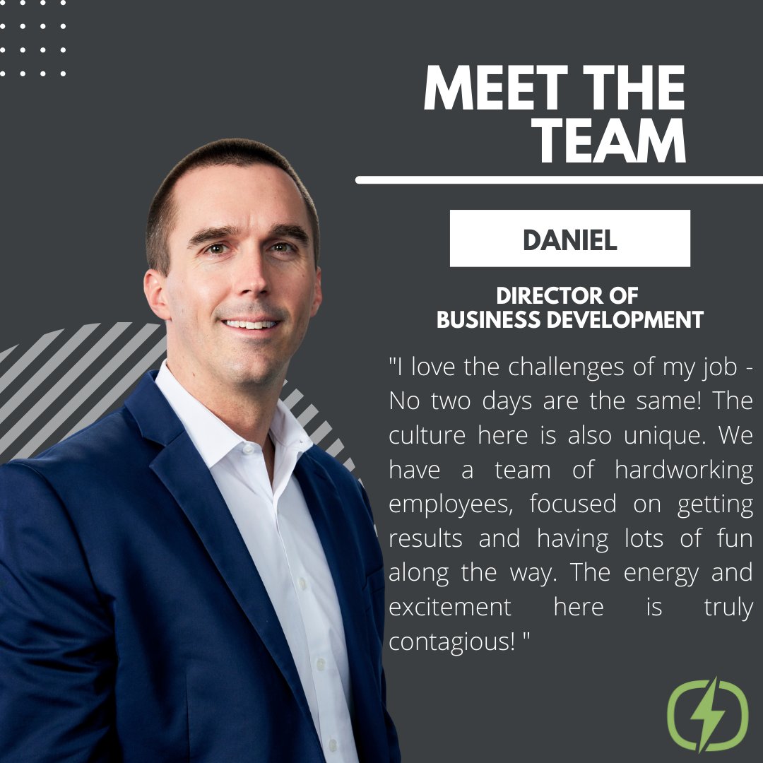 Meet Daniel, he is one of our many amazing employees in the sales department. He always makes every team member feel welcome, and he equips them with everything they need to be successful. Cheers to you Daniel!

#WeareEnviroSpark #EVmovement #CompanyCulture