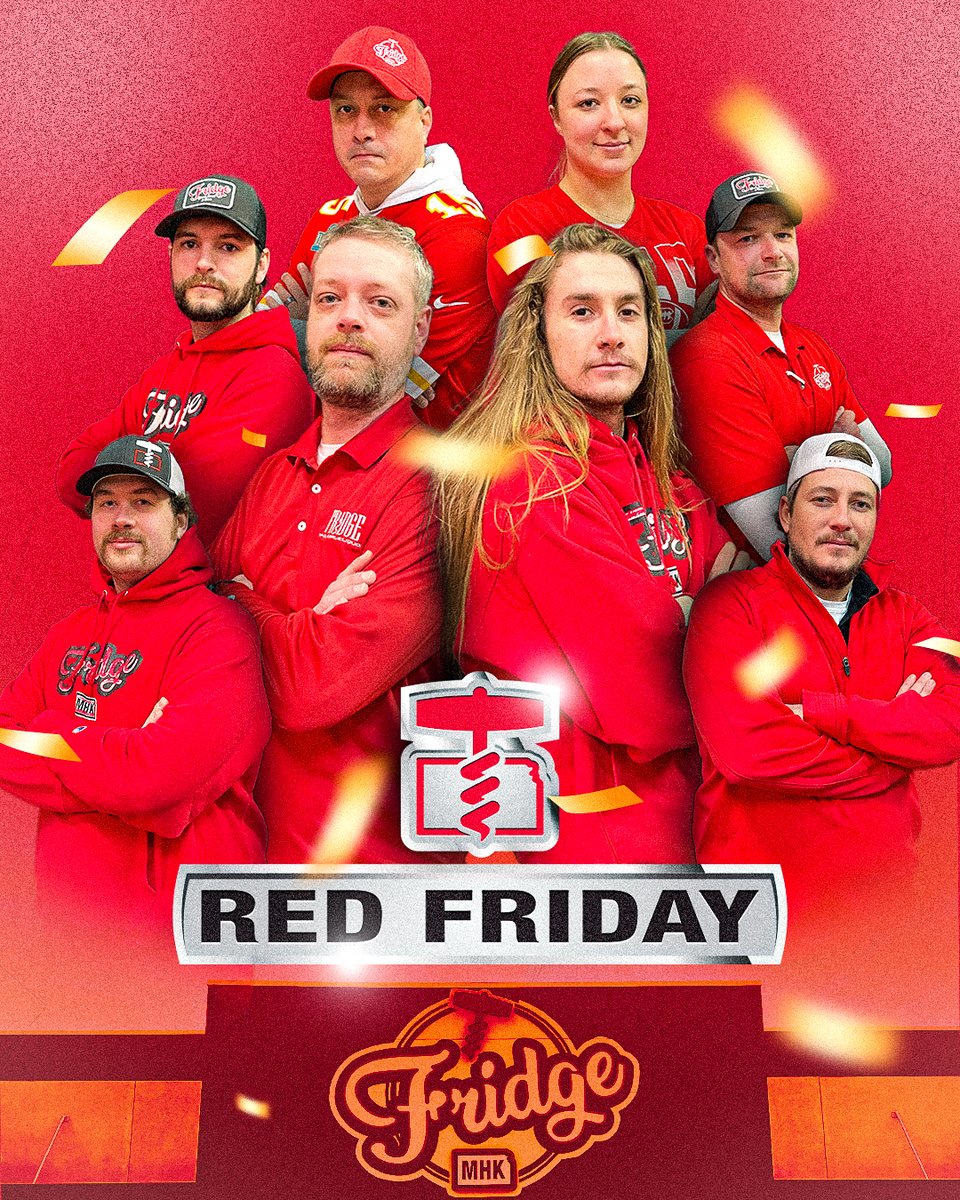 shopfridge's tweet photo. You know we had to ball out for this red Friday. Let's go CHIIIIEEEEEEFFFFFSSSSS #redfriday #red #chiefs #superbowl #redkingdom #kansascitychiefs #thefridge https://t.co/aqGnWbIHhq