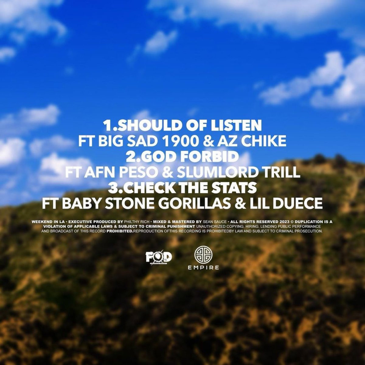 Sem God Philthy Rich (<a href="/philthyrichfod/">SemCity MoneyMan • BIG 59 • Sem God</a>) recently dropped “Weekend In LA” out now and available on all platforms | @funkordieent #allbaymusic