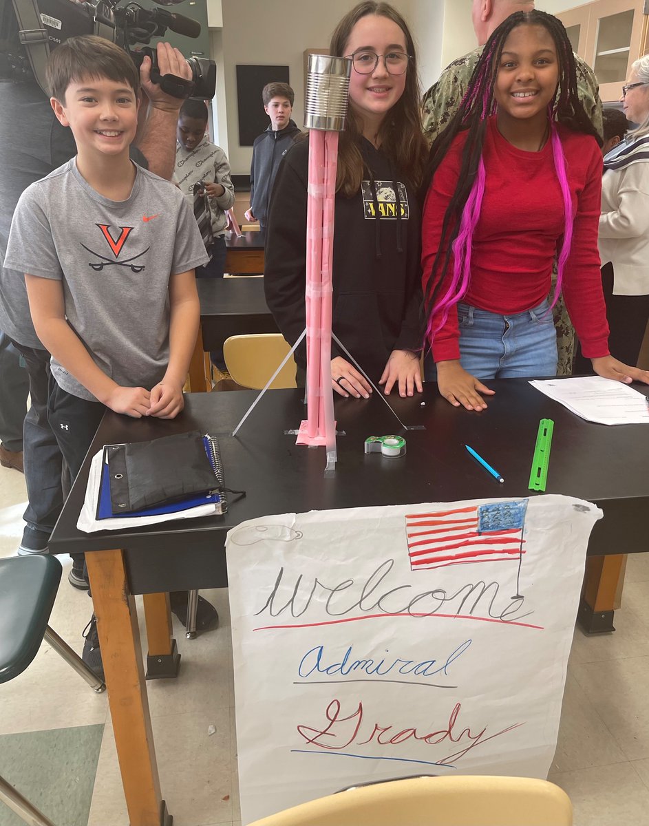 NPSchools_VA's tweet image. Mr. Knight’s Future Problem Solving students have been hard at work engineering a device to hold a can of vegetables for @thejointstaff Vice Chairman Admiral Grady&apos;s #VCJCSSTEMChallenge.

#STEMisCool #ClippersPride #WeAreNPS @BlairClippers @USNavy