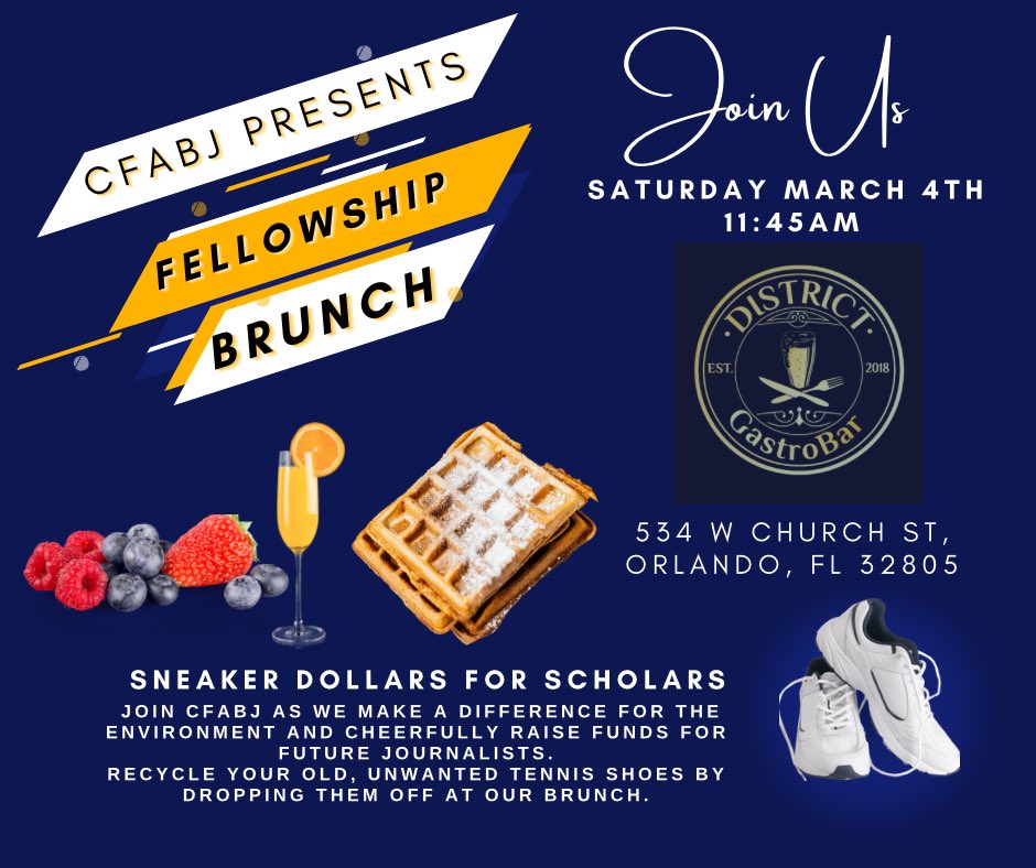 CFABJOrlando's tweet photo. 📍SAVE THE DATE: March 4th! For our #CFABJ Fellowship Brunch! We will be meeting together @TGastrobar! #seeyouthere https://t.co/FDlChkXgzK