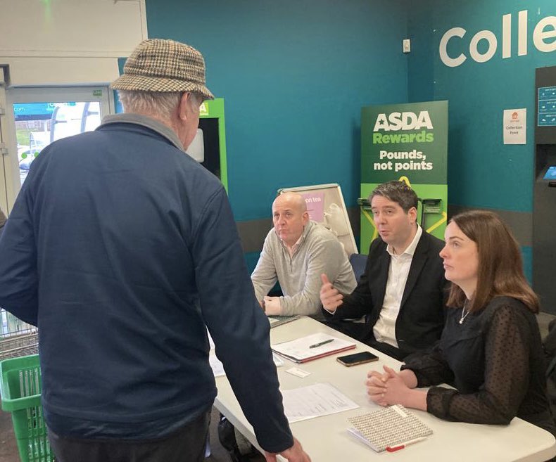 Listening to shoppers today at ASDA Bishopbriggs with <a href="/coletteeastdun/">Colette McDiarmid for Strathkelvin & Bearsden</a> &amp; <a href="/Cllr_Alan_Moir/">Alan Moir 🇺🇦</a>.

The cost of living, local planning and environmental issues were amongst the top issues raised. 

We will be taking up the issues with the relevant authorities.