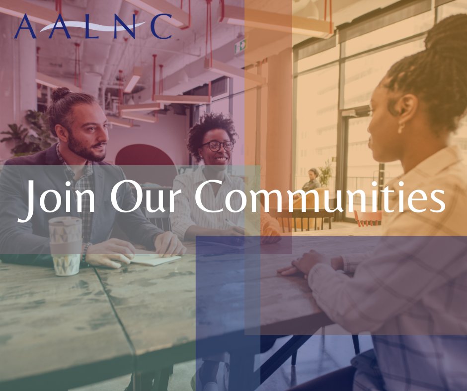 AALNC's tweet image. Our AALNC SIGs allow #LNCs within the community to connect, collaborate, and network. Expand your professional network by joining a community that aligns with your interest area and meet motivated individuals just like yourself. Explore today: bit.ly/3VexeLF
