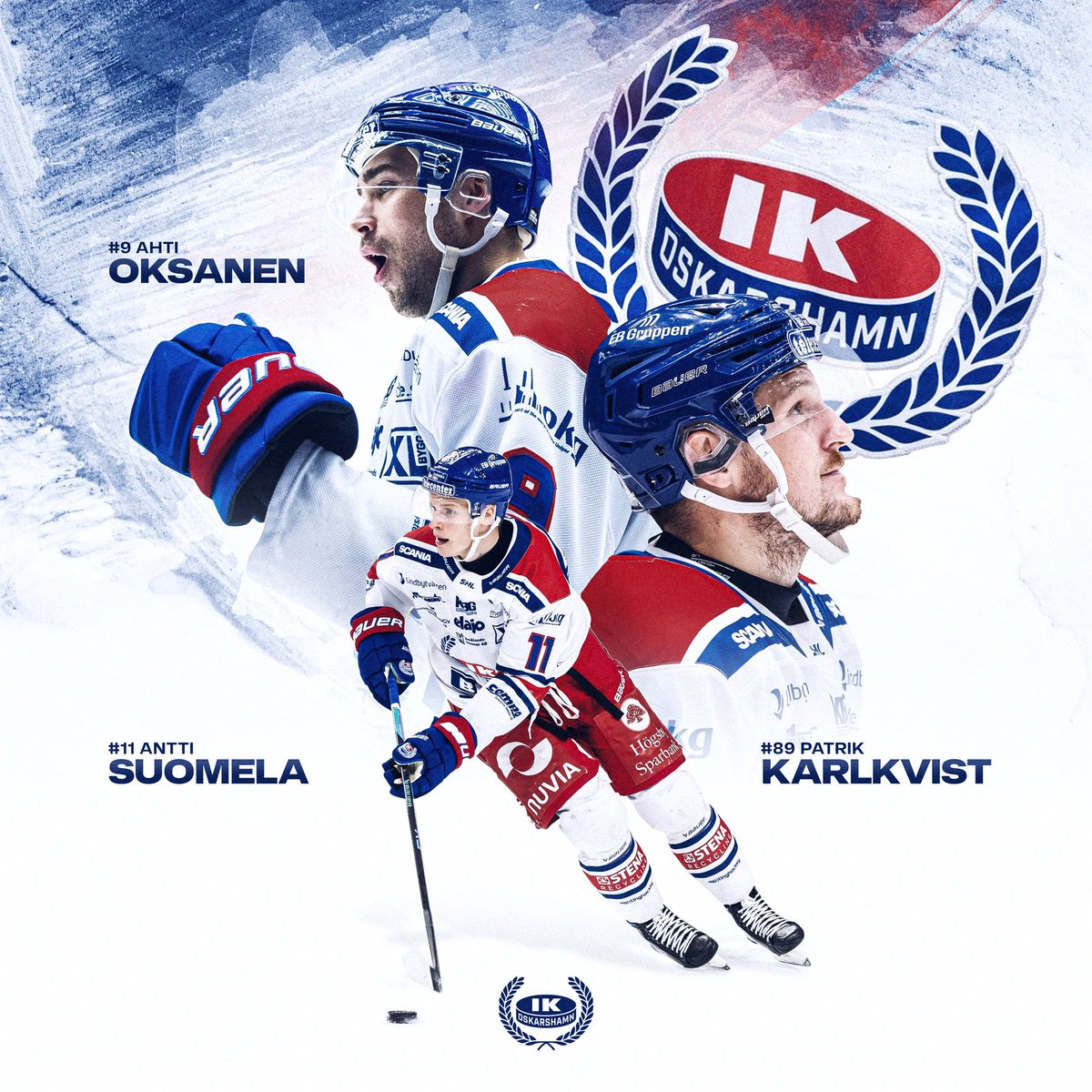 Oksanen, Suomela &amp; Karlkvist - IK Oskarshamn. 

Evigheter sedan jag jobbade i Photoshop. Ville se om jag fortfarande hade koll på grejerna.