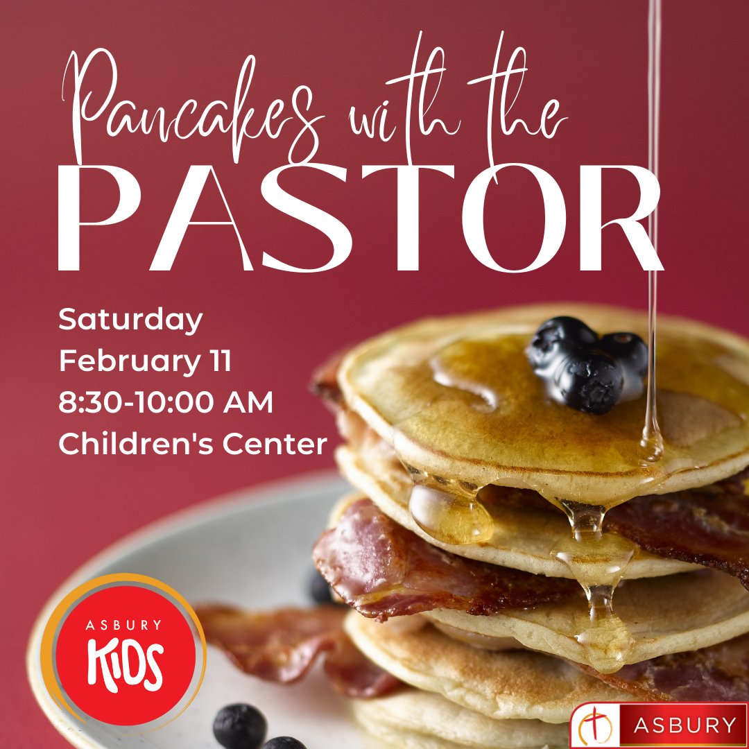 asburymadison's tweet photo. Saturdays are "batter" with pancakes and Pastor Harold. Join us tomorrow  for some family fun and fellowship!

#asburymadison #pancakeswiththepastor https://t.co/InCWjBMvv8