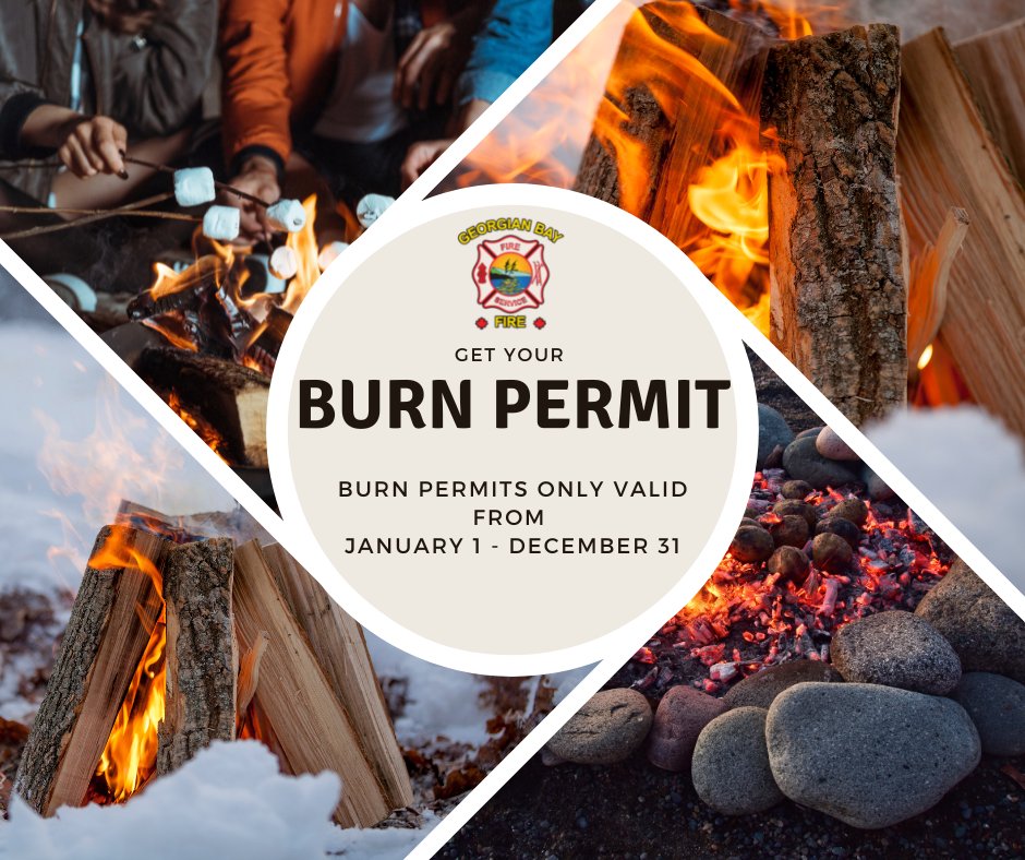 gbtownship's tweet image. #FireFriday

Burn Permits expire annually, apply to get yours online at
forms.gbtownship.ca/Burn-Permit

Or drop by one of the libraries during regular hours.

#GBFire #StaySafeGB #BurnPermit #GeorgianBay