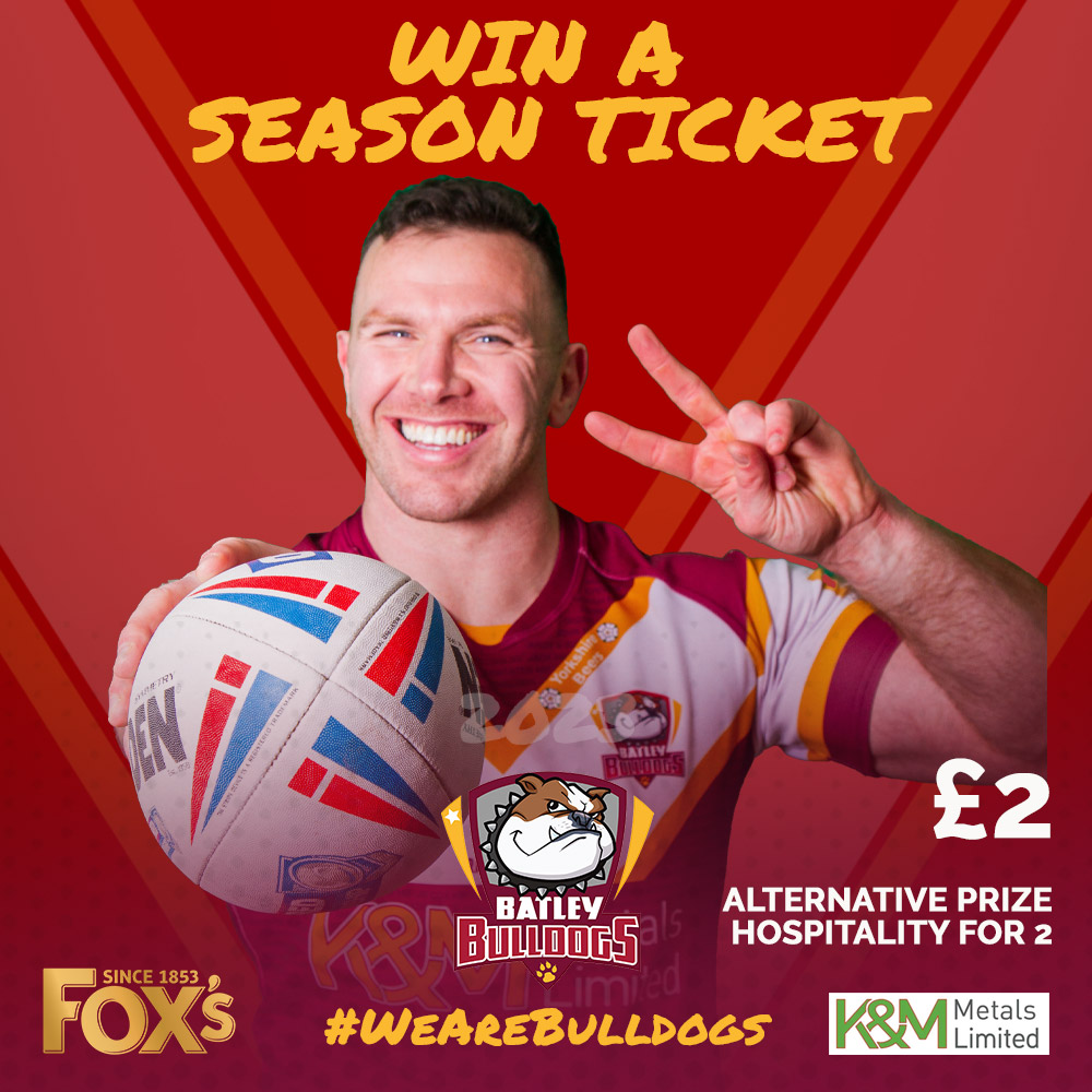 Batley Bulldogs RLFC on Twitter "Our second Season Ticket draw will take place tomorrow evening