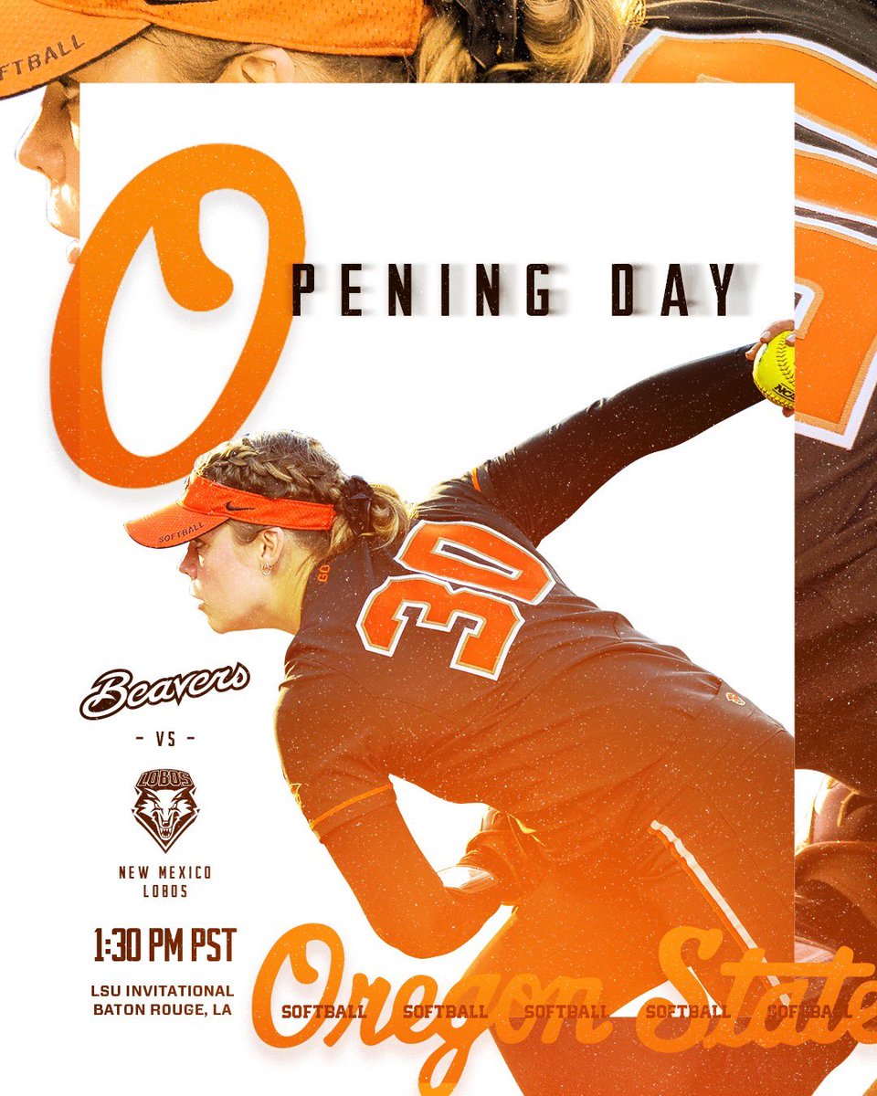 BeaverSoftball's tweet photo. 𝗢𝗽𝗲𝗻𝗶𝗻𝗴 𝗗𝗮𝘆!

🆚 New Mexico
🕞 1:30 p.m. PT
📍 Baton Rouge, La. 
📊 https://t.co/EWR8RFYWkS

#GoBeavs https://t.co/PyLZk7Ffzf