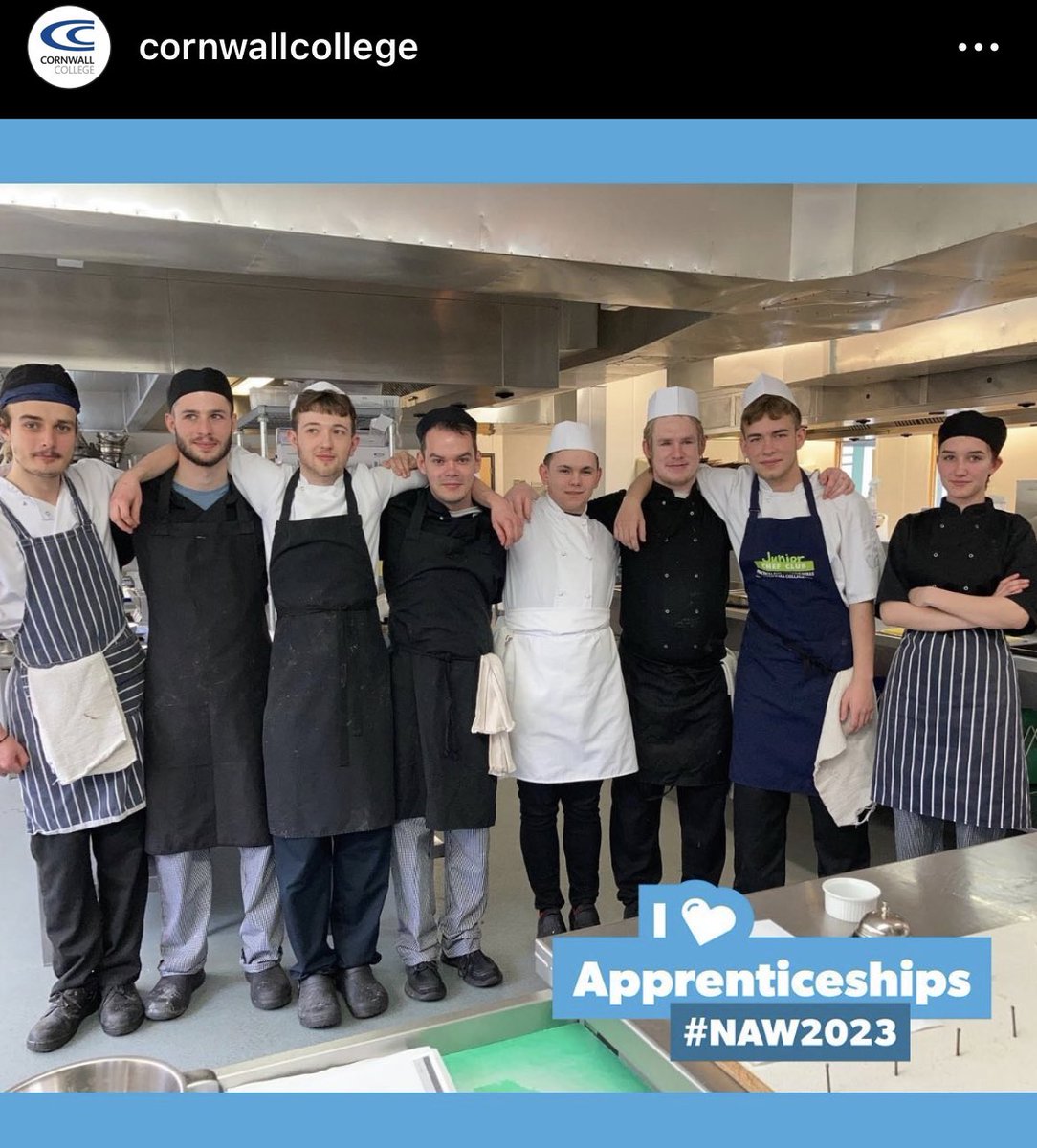 Proud to work with <a href="/CornwallCollege/">Cornwall College</a> bringing apprentices’ careers to life &amp; celebrating #NAW2023 #hospitality #careers #hospitalitymatters #careers #workwithus