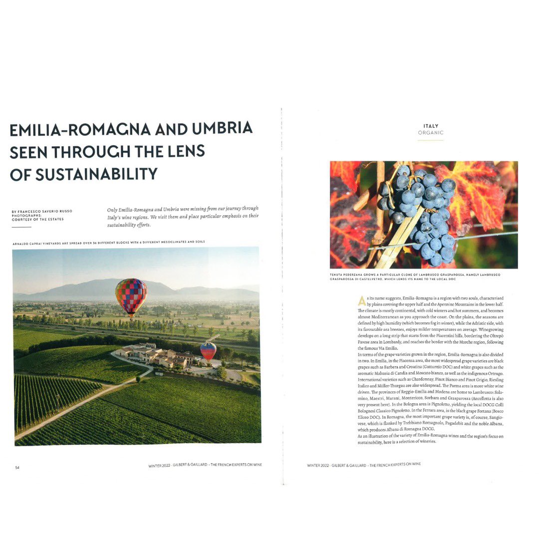 L’Umbria sotto la lente della sostenibilità. Il racconto totally green di Francesco Saverio Russo sulla prestigiosa testata di settore Gilbert&amp;Gaillard alla scoperta del territorio di Montefalco e Spoleto.

#consorziotutelavinimontefalco #press #rassegnastampa #gilbertegaillard