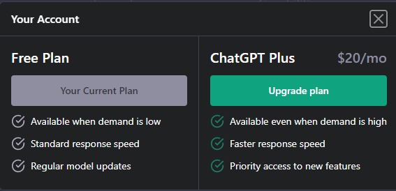 DigitalBests's tweet photo. 🥲Now Chat GPT in not Fully Free🛑🛑🛑🛑🛑🛑🛑🛑🛑���🛑🛑
Who Want Chat GPT Fully Free
Retweet &amp; Comment Down 👇

ChatGPT Plus is a pilot subscription plan for ChatGPT.
#openai 
#OpenAIChatGPT 
#ChatGPT 
#ChatGPTPlus 
#elonmusk https://t.co/4OmYmTILF2