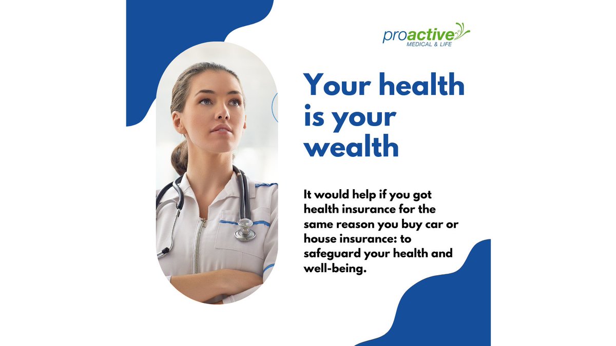 ProactivePete's tweet image. It would help if you got health insurance for the same reason you buy car or house insurance: to safeguard your health and well-being.

Contact us right away!
bit.ly/3SMGENO 

#health #insurance #medicalprotection
