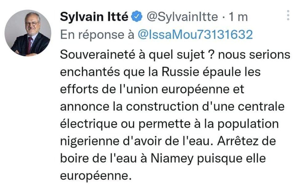 "L'eau du Niger appartient à l'Europe" / L'ambassadeur de France, Sylvain Itté, insulte les Nigériens et l'Afrique