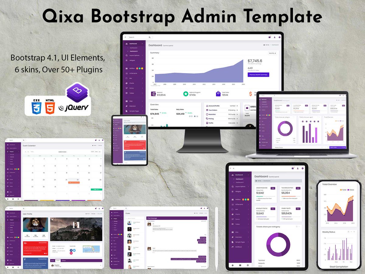 MultiStoreTheme's tweet photo. Qixa - A fully responsive admin dashboard template built with Bootstrap 4 Framework.

https://t.co/zsdDrTVVcw

#envato #themeforest #uxmotiondesign #uxdesign #interface #uidesign #inspiration #webdesign #userinterface #dailyui #uiuxgifs  #Bootstrap4Admin #Bootstrap4AdminDashboard https://t.co/WwQIk80b9v