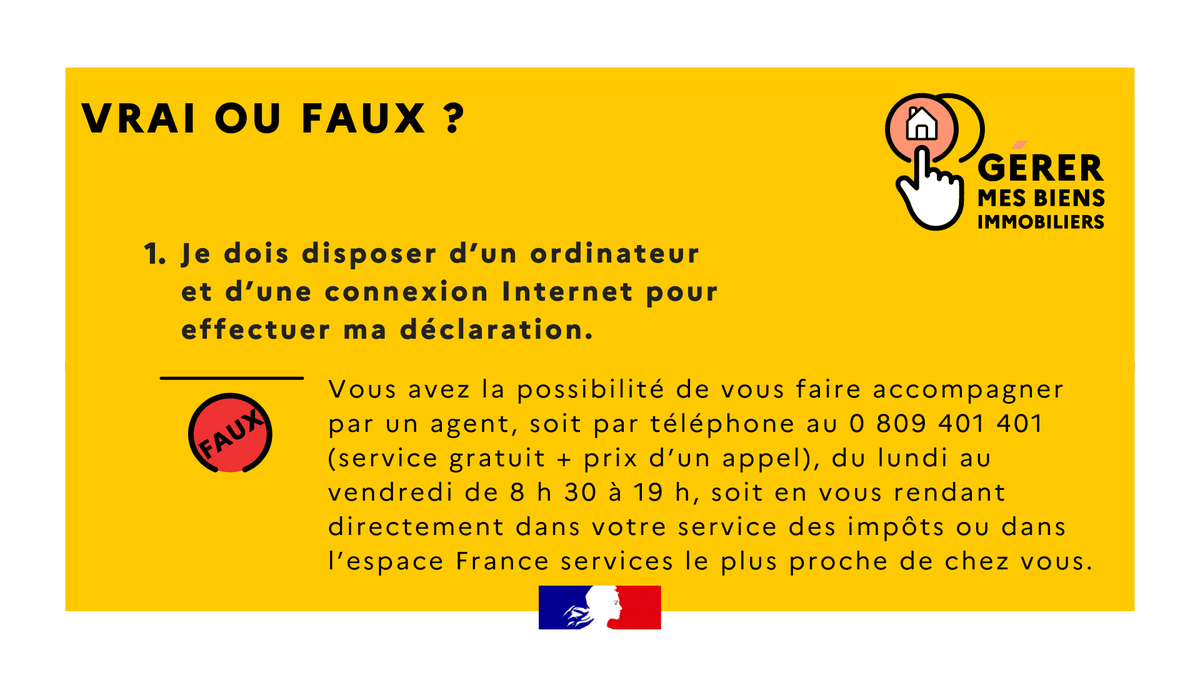 dgfip_officiel's tweet photo. 🏠 Vous êtes propriétaire d'un logement ? Vous vous posez des questions sur la nouvelle obligation déclarative d'occupation ?
Nous vous aidons à faire le tri entre le vrai ✔ et le faux ❌
Question 1
➕ d'infos 👉 https://t.co/hQPDdgUmqp
#Patrimoine #Simplification #ServicePublic https://t.co/AvNIE1M1F3