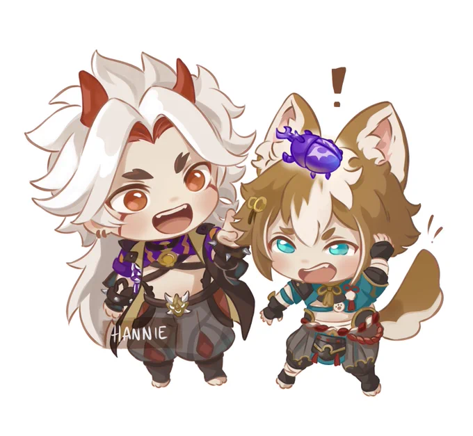 argh!! get if off! #GenshinImpact #gorou #aratakiitto #原神 