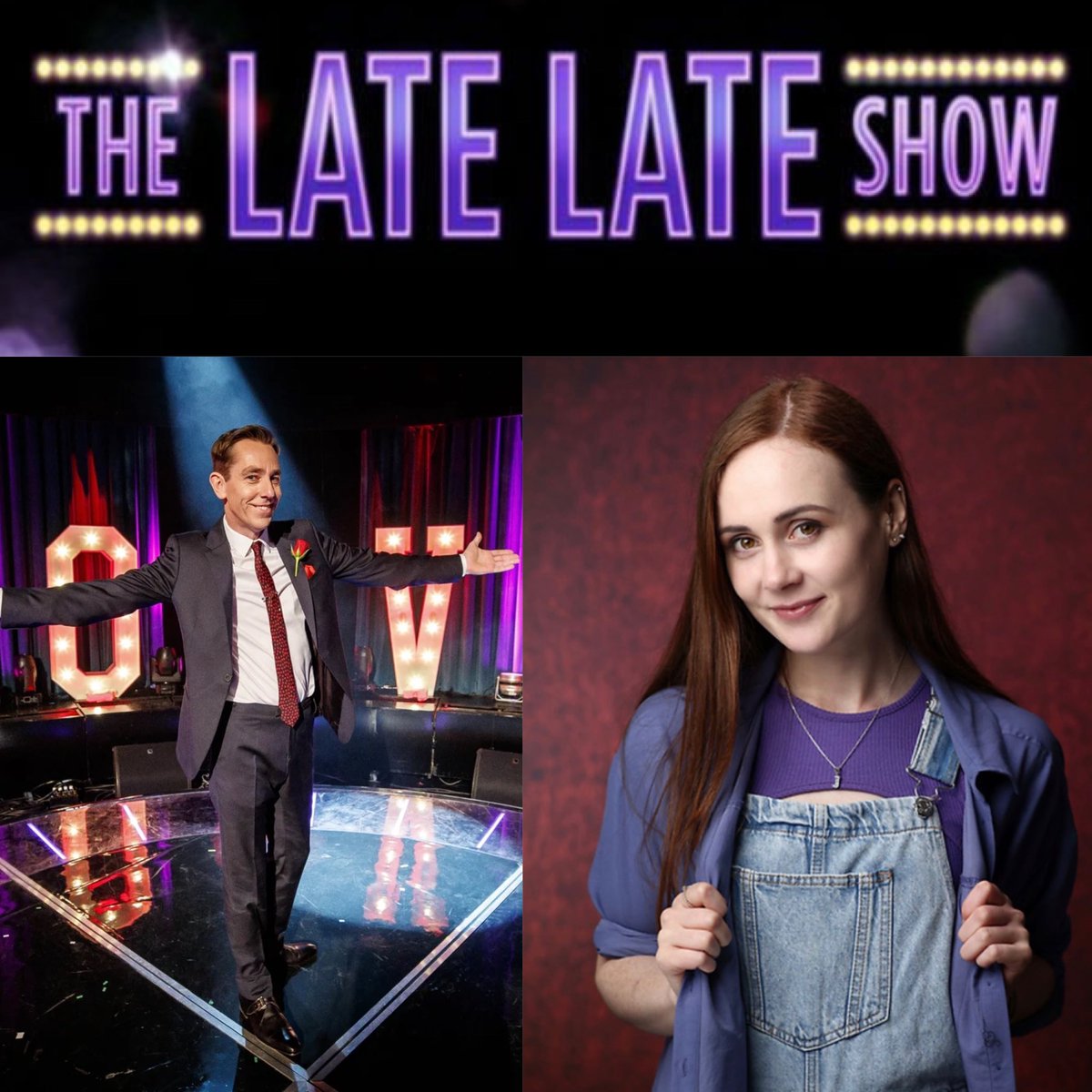 JustineStafford's tweet photo. Lads I can’t believe I’m saying this but… I’m going to be on The Late Late Show tonight! 🤣🙌

I’ll be dropping plenty of cheese and innuendos and hopefully helping some singletons find a date.

Do tune in to see me finally make the mother proud/disappointed! 💜

#LateLate https://t.co/FPwY9SzyGS