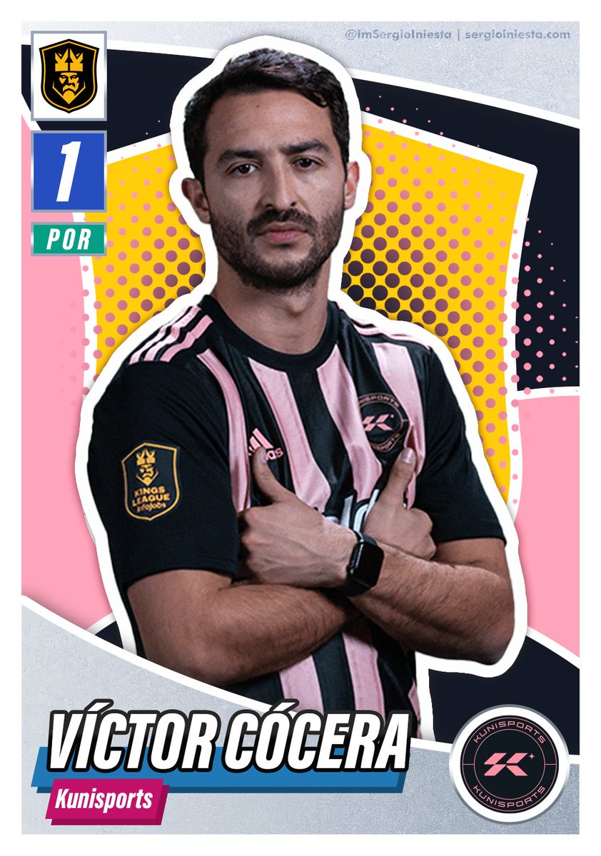 ImSergioIniesta's tweet photo. Cambio formato y sigo con la aventura. Hoy es el turno de @VictorCocera de @kunisport y @cristiianubonn de @elbarrioklk_ 🤘⚽️
Solucionado ya el bache, recordad que cada semana publicaré 2 cromos nuevos de la @kingsleague 👑
¡Se agradece si le dais amor! ☺️❤️ https://t.co/mqAUmnlEjs