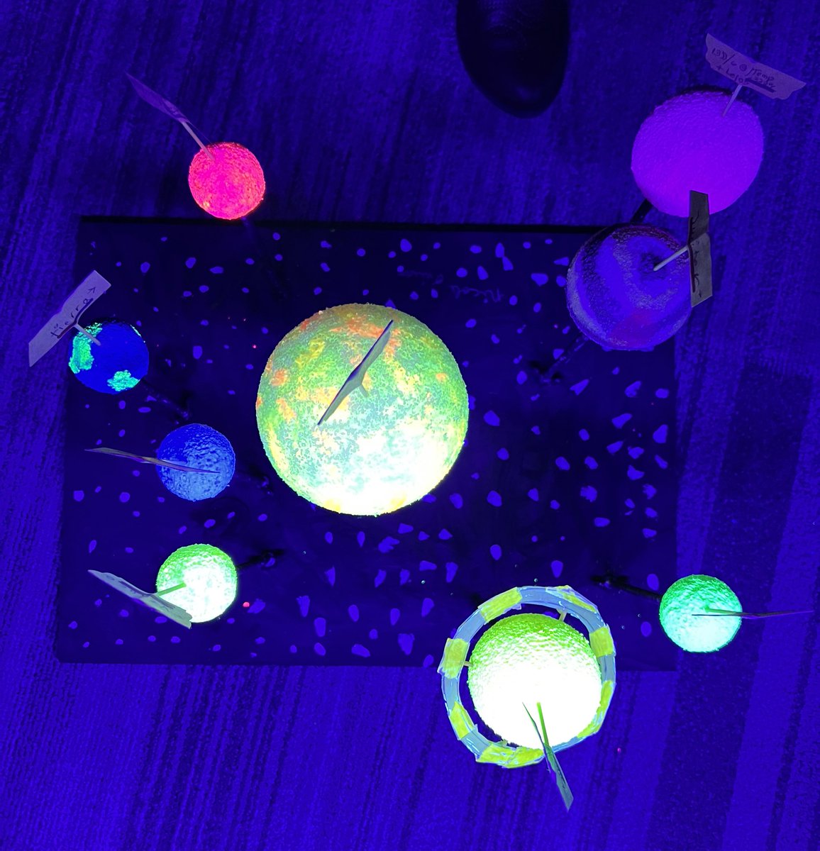 MissyBecerra's tweet photo. Ending the unit with a fun project! I love seeing their creativity! 🌞 🪐🌎🚀  @MPElemSchool #katyisd #solarsystem #3rdgradescience https://t.co/GfoiICv0Es