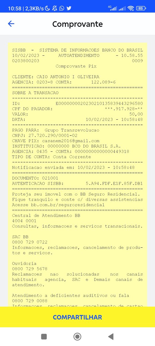 Eu sei que é pouco <a href="/casanemcasaviva/">CasaNem</a>  mas eu espero ter contribuído com vocês.

Pessoas, ajudem a casanem ❤️❤️❤️