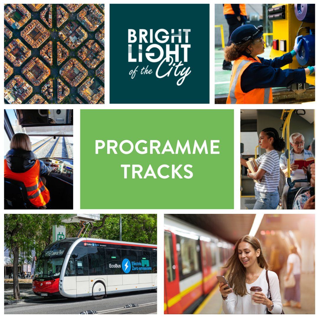 Looking forward to UITP’s Summit Programme? 🤩 Get inspired by its 6 Congress Tracks 🗣️🚡 

Explore the theme #BrightLightOfTheCity and the topics you don't want to miss ✨ 

Discover the Tracks here 👉 buff.ly/3YFk8cD 

#UITP2023 | #BrightLightOfTheCity