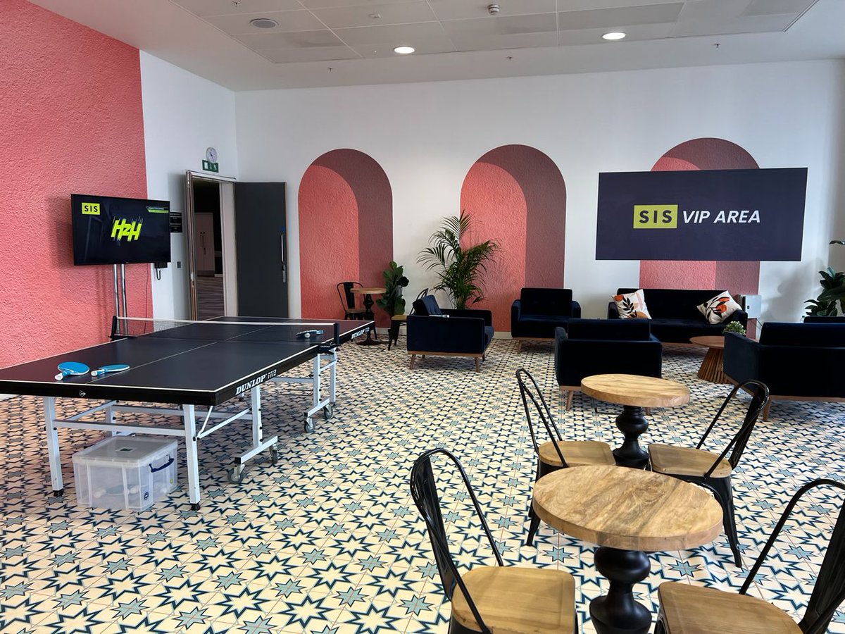 We are delighted to have sponsored the Hangout Area at the ESIC Global Esports Summit, at ICE 2023 yesterday &amp; today!

The SIS Team have had a great time, discussing our 24/7 high-quality head-to-head esports content as well as playing a bit of table tennis!👍

#ESICSummit2023