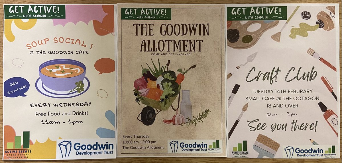 Get Active With Goodwin weekly sessions at the Goodwin Octagon Free for anybody over the age of 18, all abilities welcome. Come along and join us or for more information please contact KFoster@goodwintrust.org