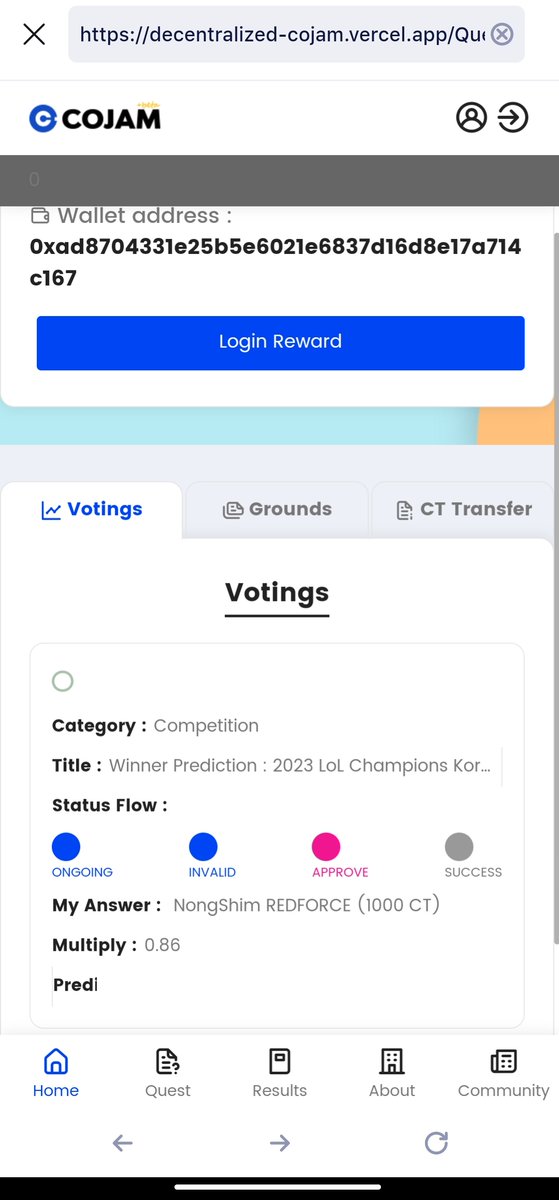 Amoy_gemot's tweet image. @OfficialCojam 
Very very good project and good luck

#cojam #prediction #predictionplatform #blockchain_event #prediction_withme