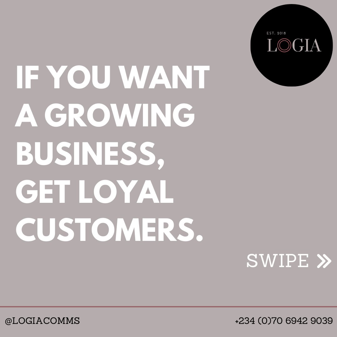 LogiaComms's tweet photo. Customer loyalty is key to building a sustainable business. Simple enough. Yet it can be surprisingly hard to do.
#nigerianentrepreneurs #contentmarketingstrategist #nigerianstartups #emailcopywriter #smallbusinessinnigeria #marketingstrategy #customercareservice #womeninnigeria https://t.co/aWU66CUe0v