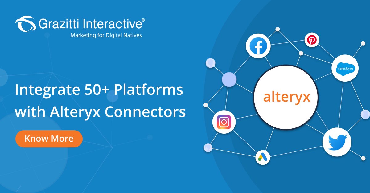 Grazitti's tweet image. Spending time fetching data from platforms to Alteryx? Learn how you can get unified access to metrics from 50+ platforms, with Alteryx connectors.

👉 rb.gy/dnsiz0 👈

#AlteryxConnectors #DataAnalytics #Grazitti