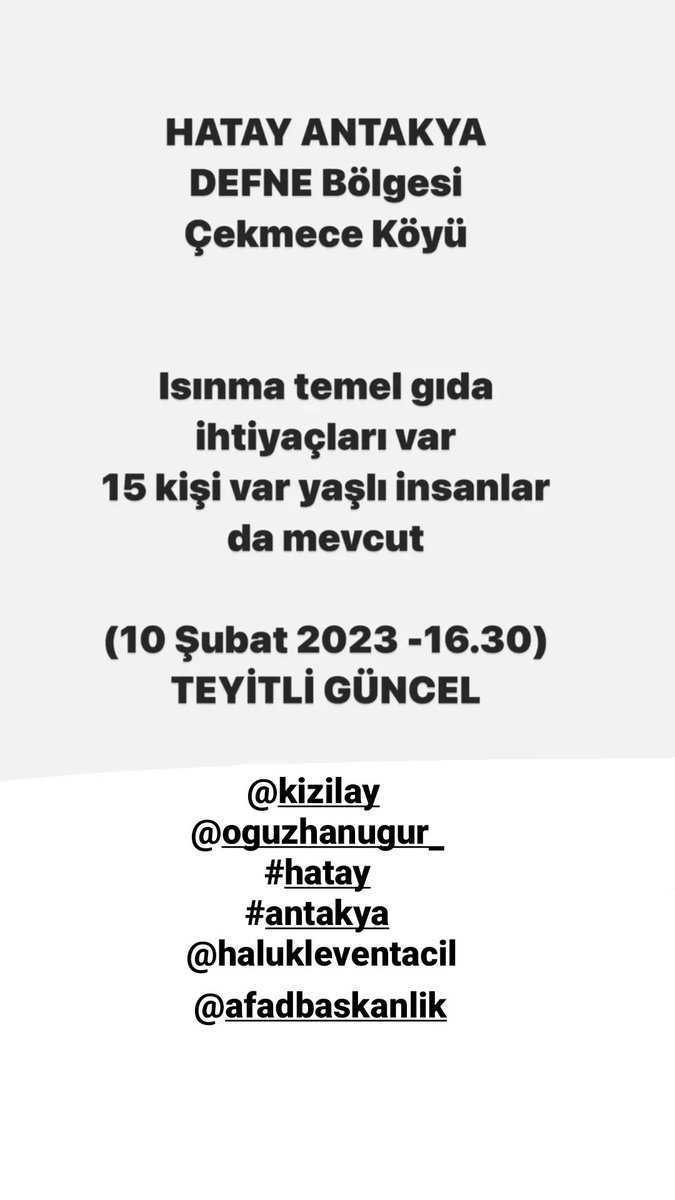 samastirem's tweet photo. @BabalaTv @OguzhanUgur #hatayantakya #defneyardımbekliyor @OguzhanUgur https://t.co/28JkZE7G6H