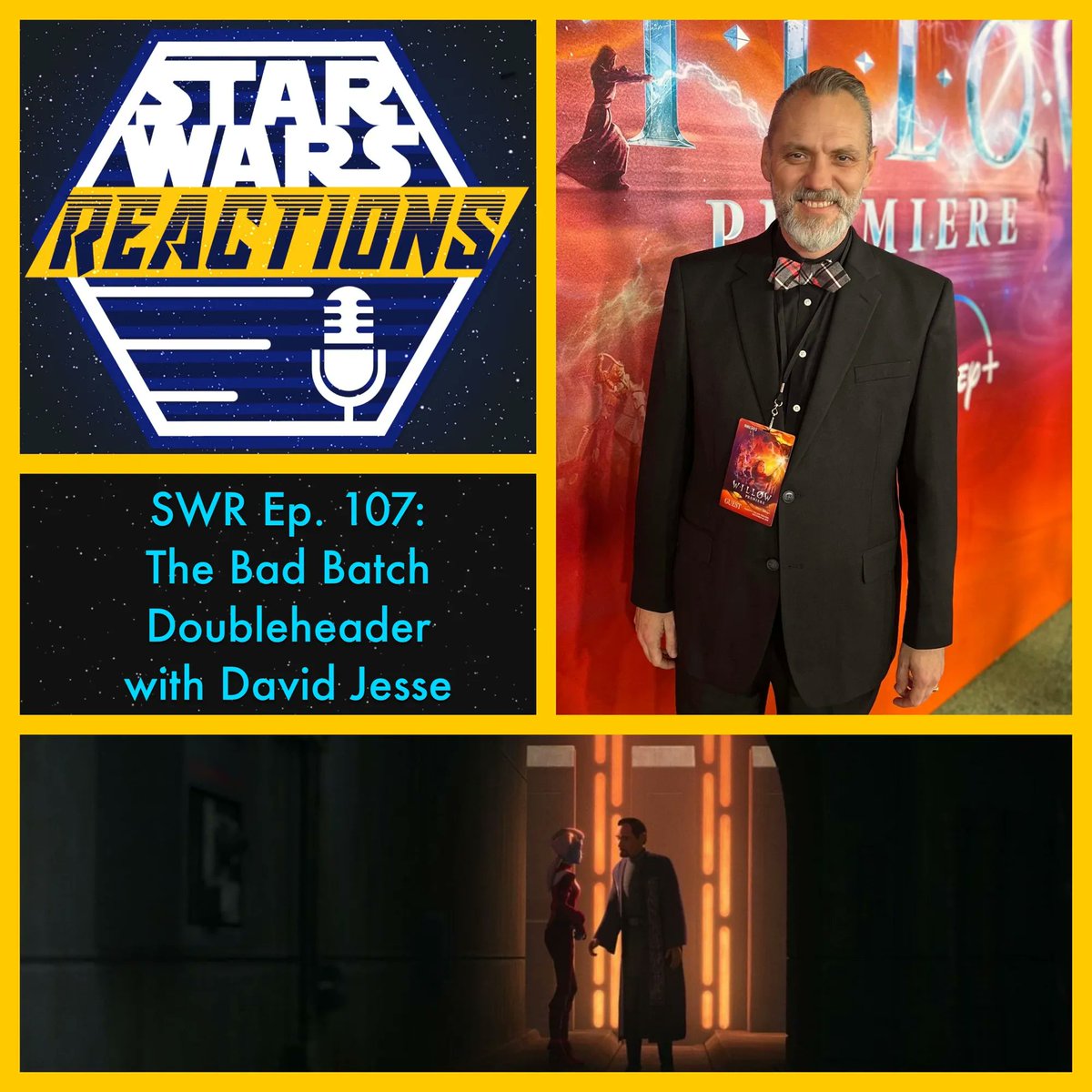 SWReactionsPod's tweet photo. Episode 107 is live! Joining host Aaron Harris this week is David Jesse from @TatooineSons. Together they share their reactions to #TheBadBatch doubleheader, #TheCloneConspiracy and #TruthAndConsequences!
https://t.co/KGIXrRSfFx https://t.co/cqn0nfxK8j