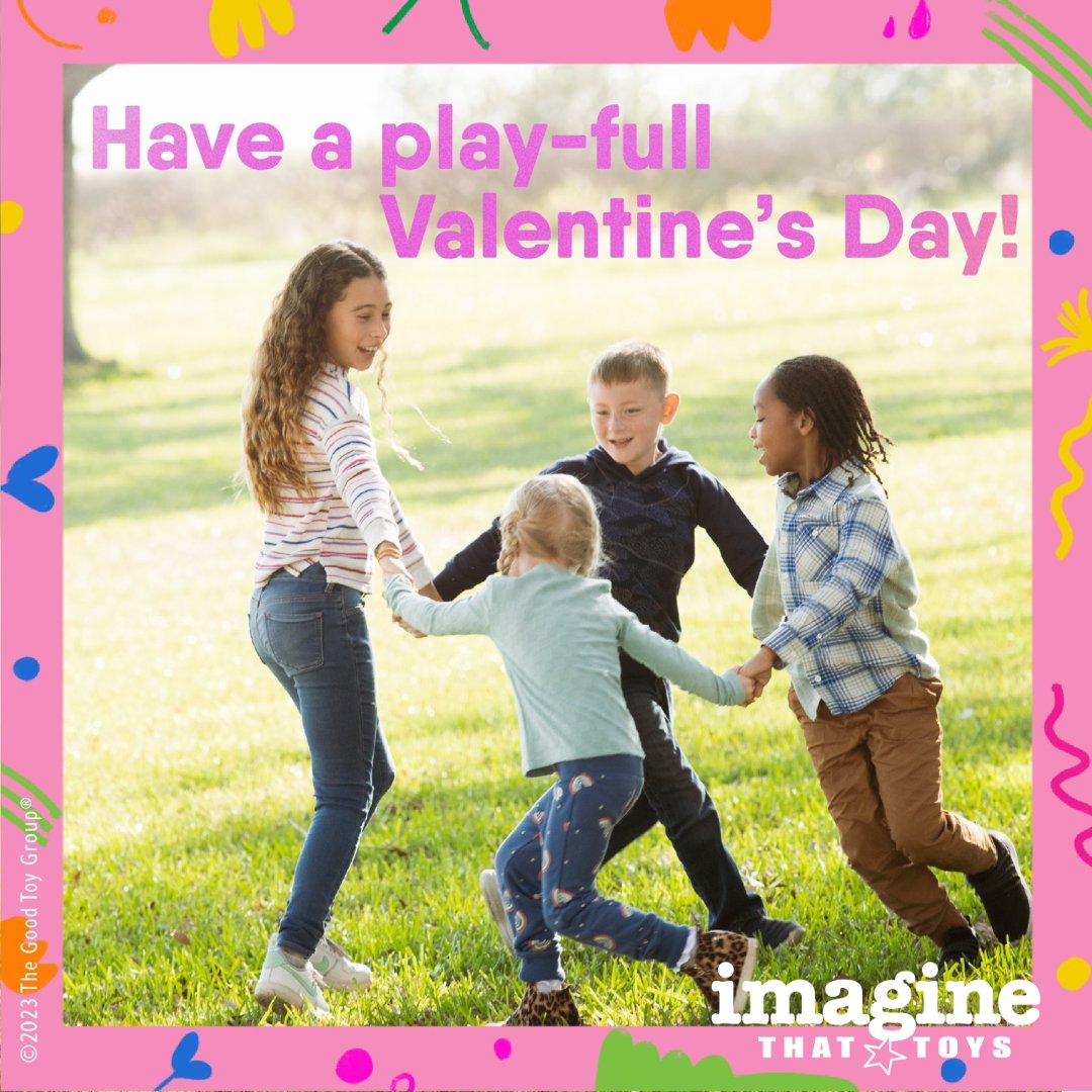 ImagineThatKS's tweet image. Don’t you think Valentine’s Day is all about spending time with people you enjoy? We sure do! 💕 

#PlayFULL #Valentine #Friends #ImagineThatToys