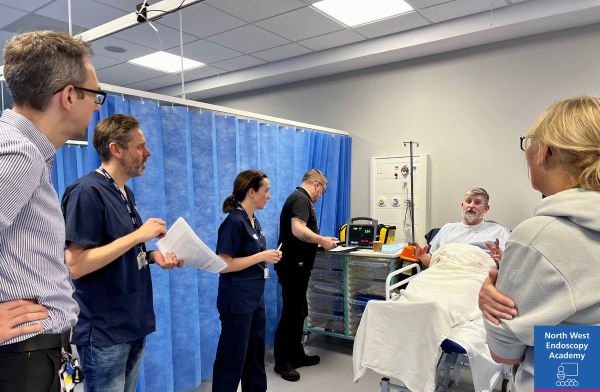 SimmyLJMU's tweet photo. LJMU Health Sim Team working alongside 
@EndoscopyWest
 on their high-fidelity ENTS training #IDEAS #LJMU #HealthcareSimulation #NHS #Endoscopy #highfidelitysim #clinicalskills #HealthcareJobs https://t.co/xIm1pJIUx5