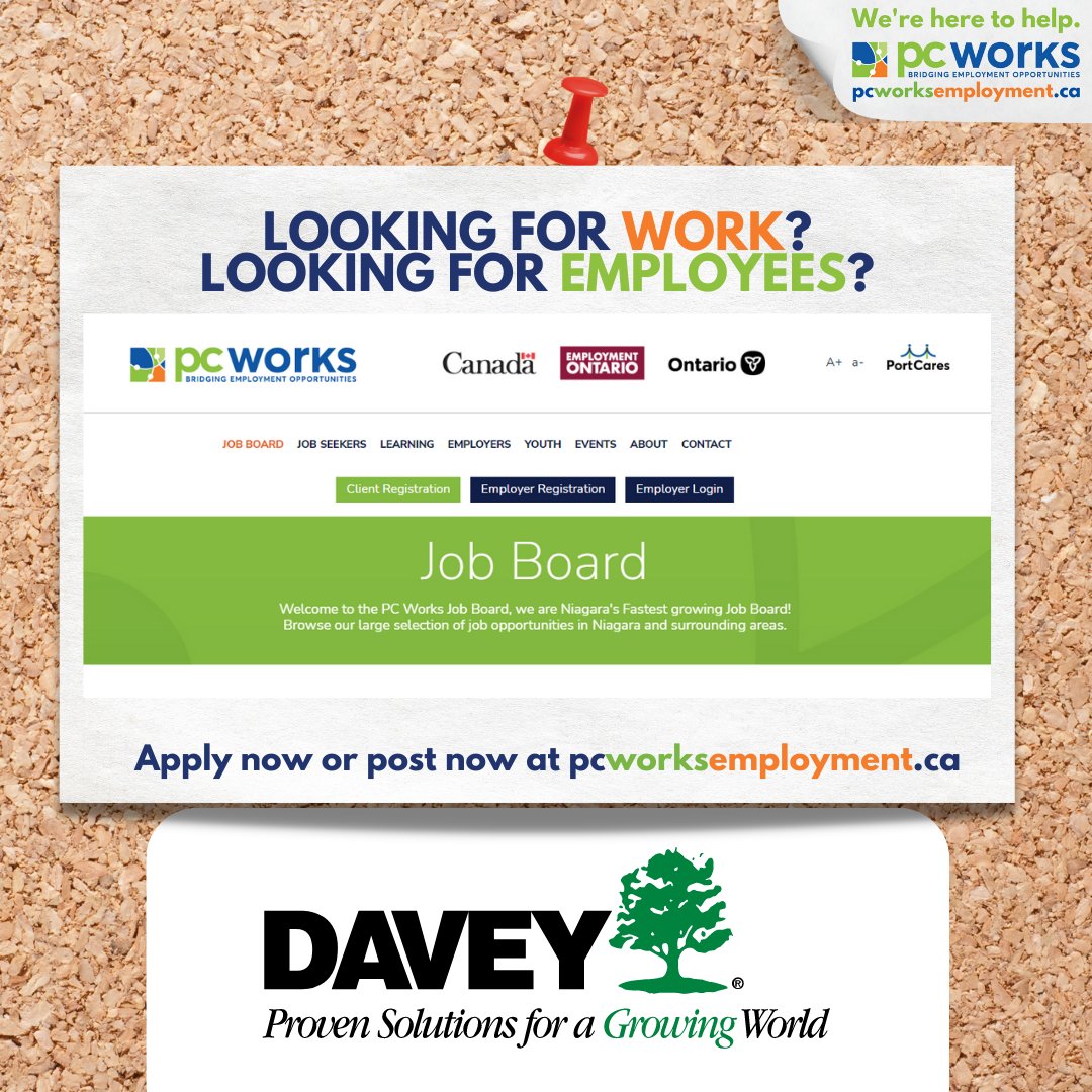 PCWorksEmploy's tweet image. Job Posting: CLIMBER - ARBORIST
Business name: Davey Tree Expert Company of Canada, Ltd.
Location:  Port Colborne 
Hours: Full-time
Find more details and apply online at pcworksemployment.ca/job-posting/jo…