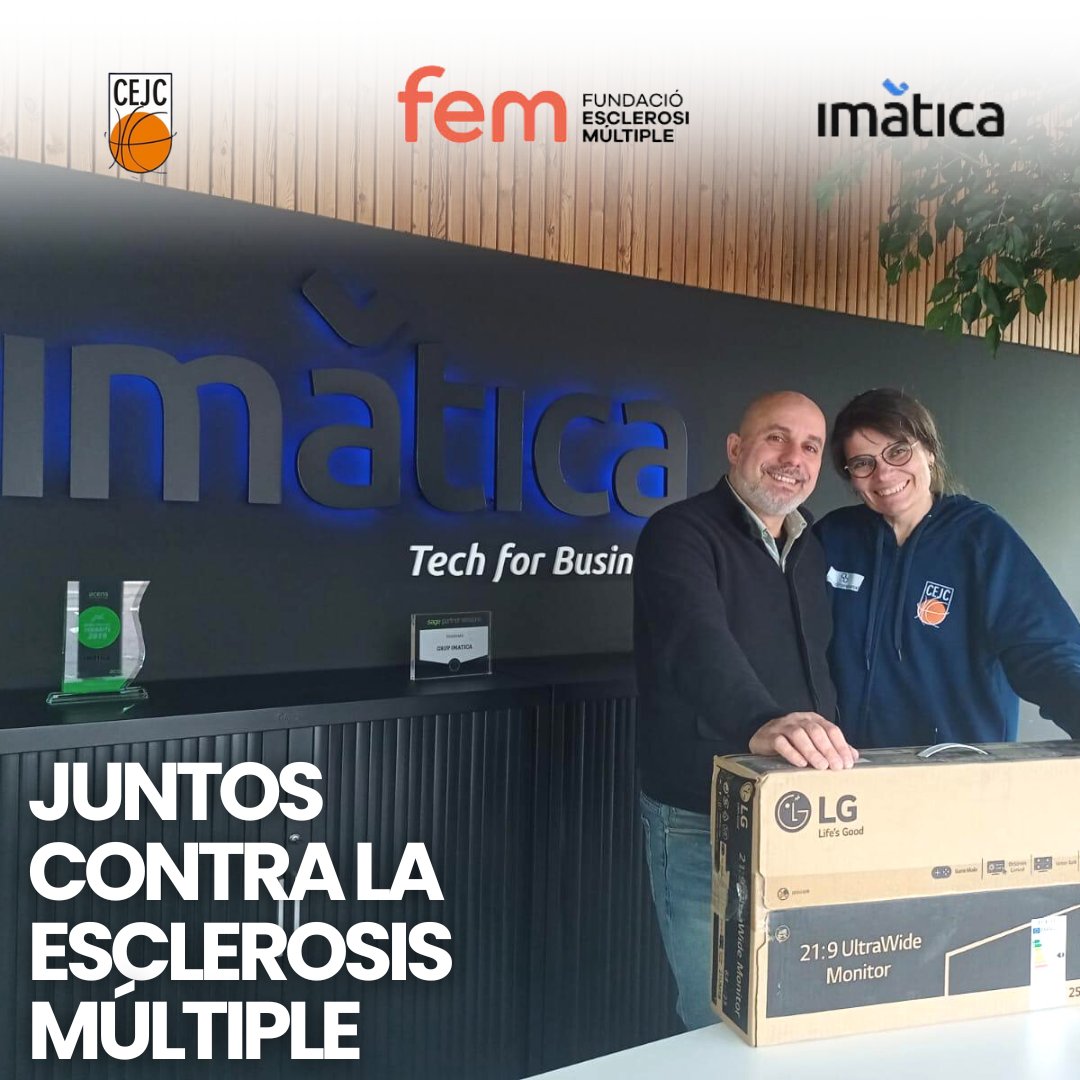 imaticatech's tweet image. El próximo domingo 12 de febrero en el Pavellón de Celrà se celebrará un torneo de básquet a favor de la Fundació Esclerosis Múltiple. Imatica Tech formará parte de los patrocinadores, aportando una pantalla de ordenador que se sorteará entre todos los asistentes.👏