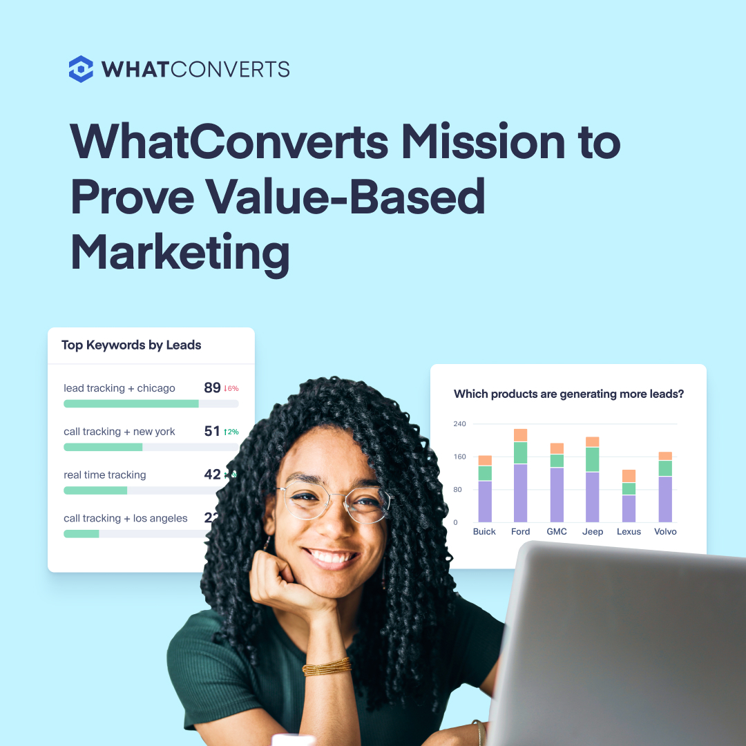 whatconverts's tweet image. @whatconverts: Helping roving value-based marketing down to the individual lead level. 🤏📈💰

#whatconverts #marketing101 #leadtracking #leadreporting #digitalmarketing #digitalagency #leadtrackingformarketing #inboundmarketing #valuebasedmarketing