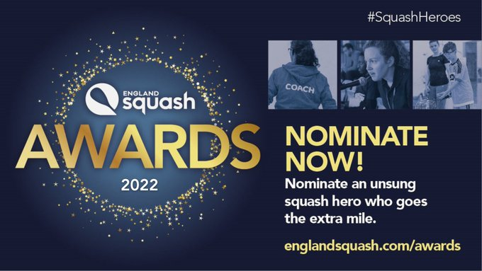 ⏳Hurry - there are just 4⃣ days left to nominate a player, coach, referee, volunteer or club for an England Squash Award 🤩

Make someone's day and nominate them now at 👉 englandsquash.com/awards

RT

Closes Tuesday at 2359

#SquashHeroes