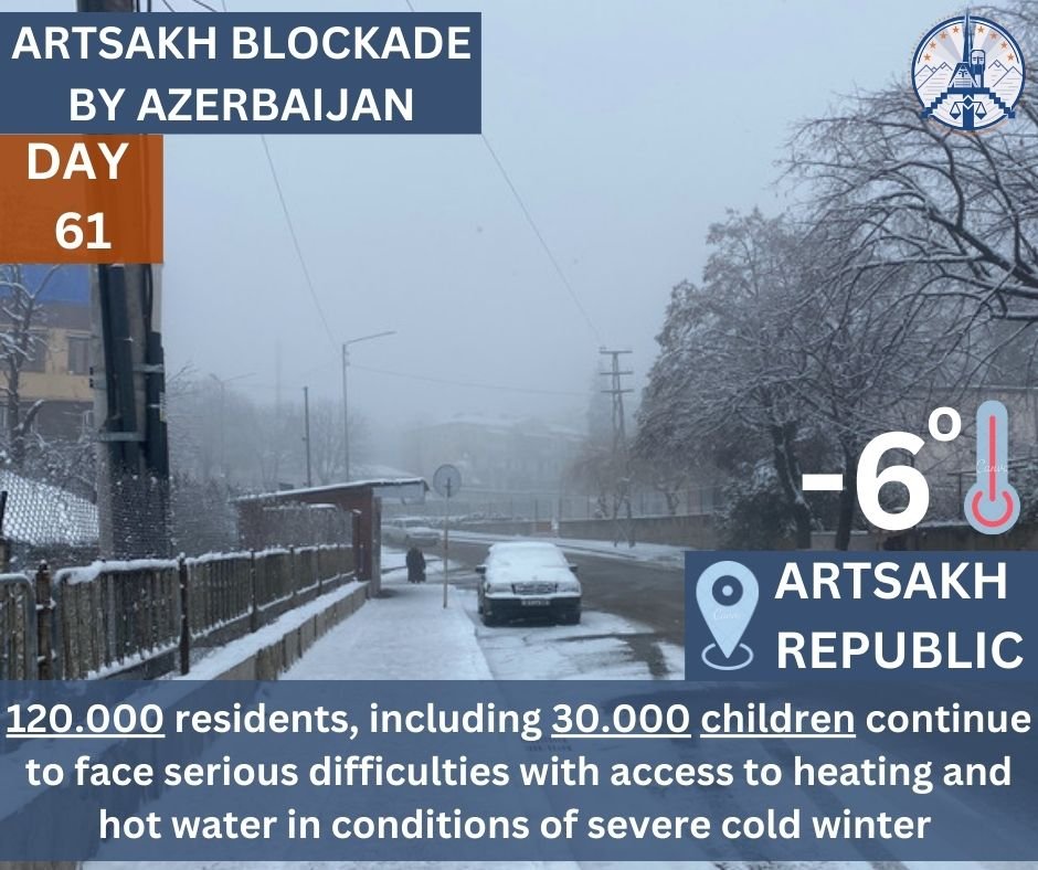 Lily__Ray's tweet image. 🆘It&apos;s already 6⃣1⃣ that 120,000 Armenians, including 30,000 children are in complete blockade, deprived of basic human rights.
 
⛔️food
⛔️heating
⛔️electricity 
⛔️schools
⛔️freedom of movement

What did the international community do to #StopArtsakhBlockade?
#ProsecuteAliyev