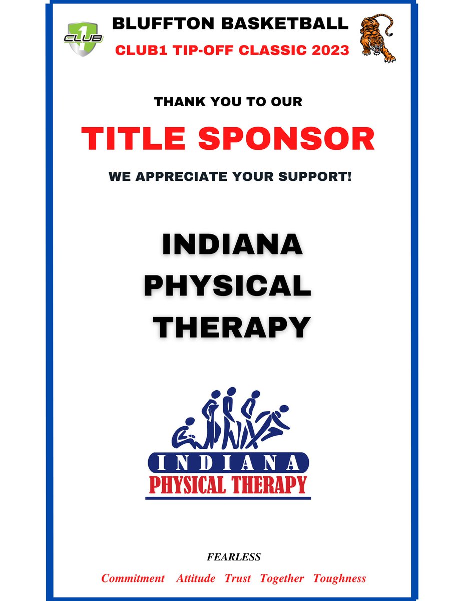 KG4Hoops's tweet image. Bluffton Tip-Off Classic
Club1  &amp;amp; @BHSTigersHoops host 3rd Annual 
Bluffton Tip-Off Classic Saturday, February 11, Grades 3-8.

We appreciate the community support our program receives! THANK YOU!
 
Thanks to Indiana Physical Therapy for being the Title Sponsor this year!