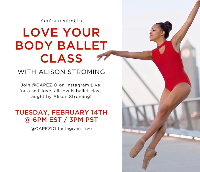 Join us for a Valentine's Day Ballet class live on Instagram with <a href="/AlisonStroming/">Alison Stroming</a> ❤️ RSVP: bit.ly/3Yy6doM