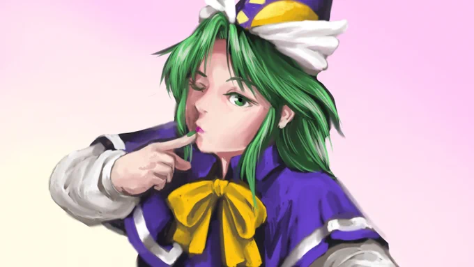 #東方版もうひとつの深夜の真剣お絵描き60分一本勝負まだお題が機能しているみたいなので魅魔様 