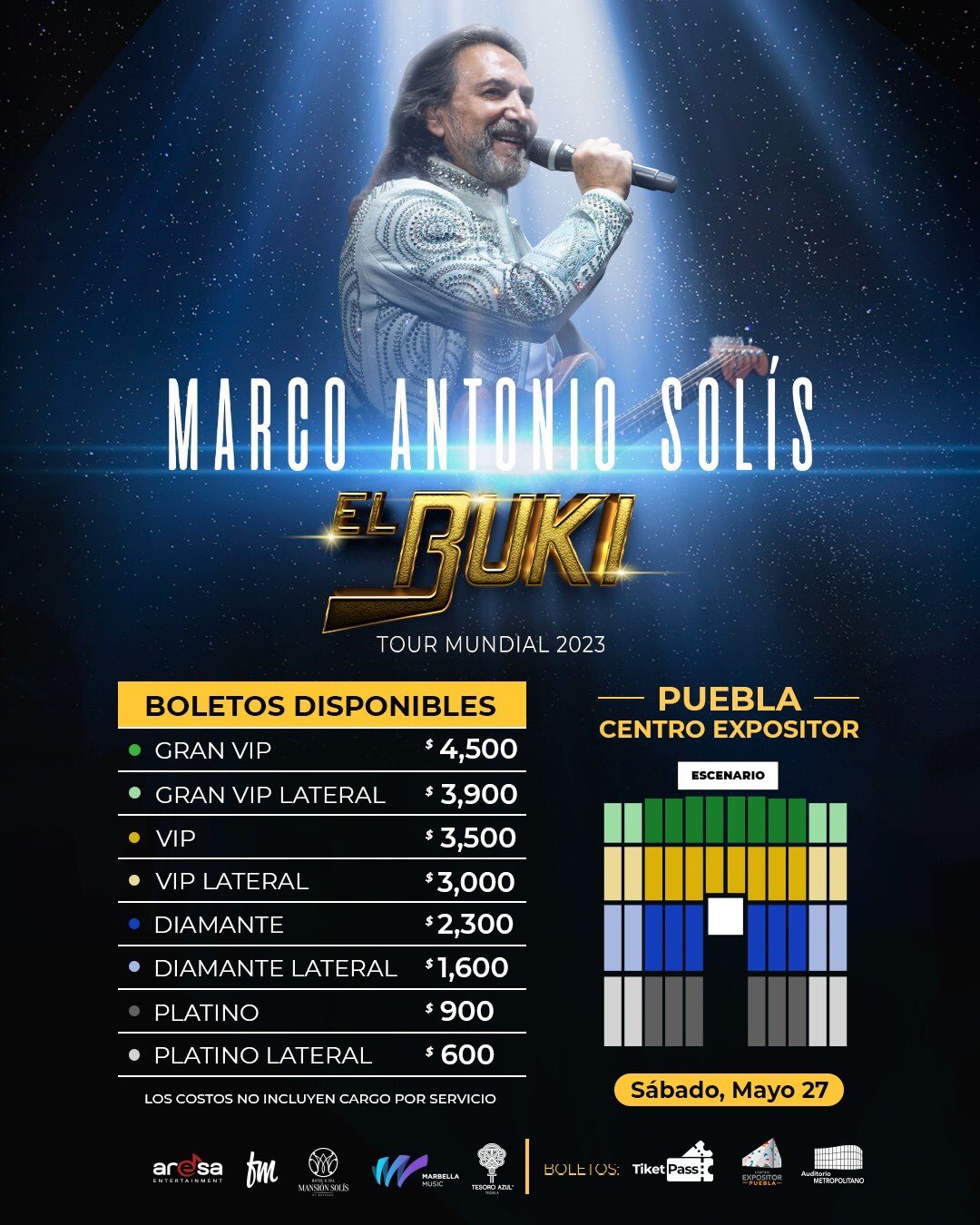 Marco Antonio Solís llega a Puebla esto cuestan los boletos