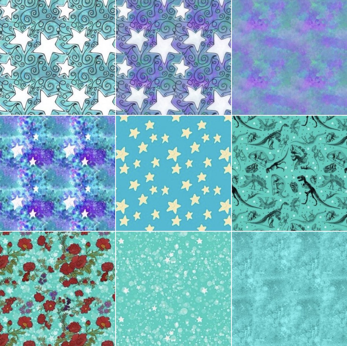 Teal fabric designs...

spoonflower.com/collections/58…

#teal #dinosaurs #dinos #fabric #sewing #sew #quilting #quilt #patchwork #green #fabricshop #fabricstash #fabricstore #fabricaddict #art #artist #artoftheday 
Bohobear.com/fabric
Bohobear.com/dinos