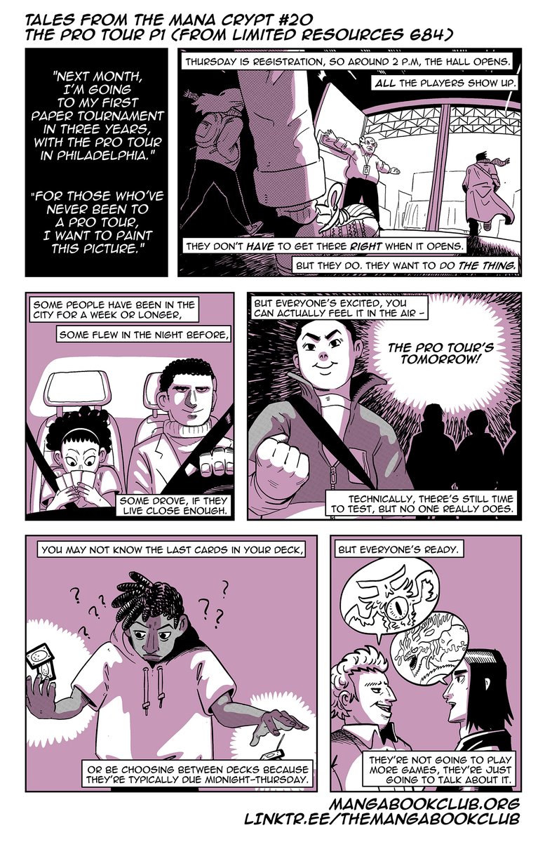 mangabookclub's tweet image. (1/2) This week's comic is celebrating the return of the Pro Tour! (Words from @lsv during the sign-off for Limited Resources 684) #MTGPhilly #MTG #MagicTheGathering