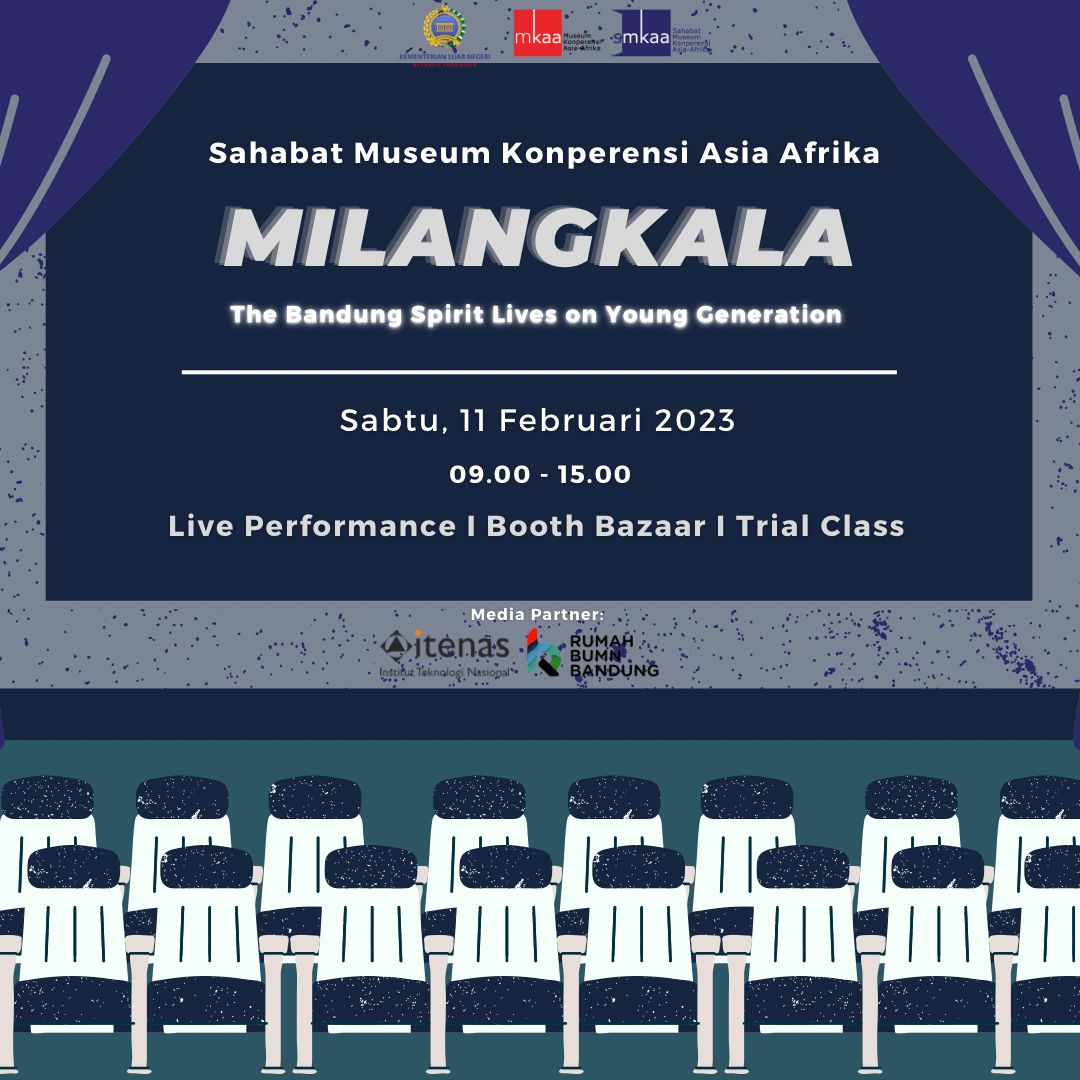Dalam rangka memperingati Milangkala SMKAA 2023, kami mengundang seluruh anggota aktif Sahabat Museum Asia Afrika untuk mengikuti serangkaian acara tersebut. Acara ini terbuka untuk umum ya. Jadi, catat tanggalnya dan jangan sampai ketinggalan, ya sahabat!