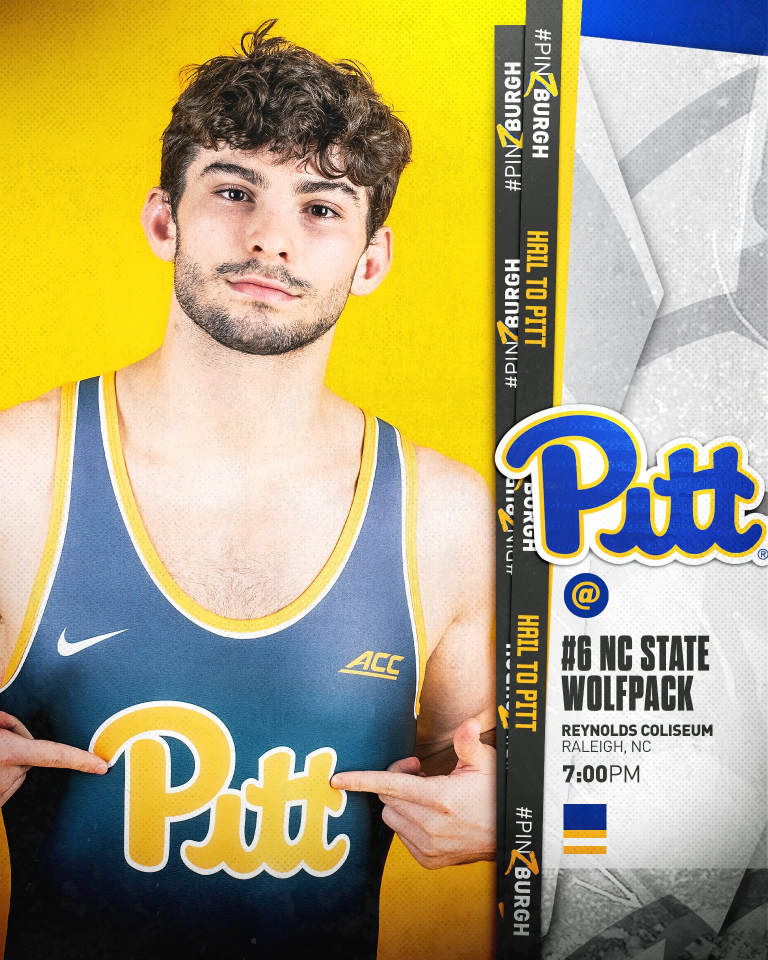 Heller Brothers Record Pins in Pitt's Blue-Gold Dual - Pitt Panthers #H2P