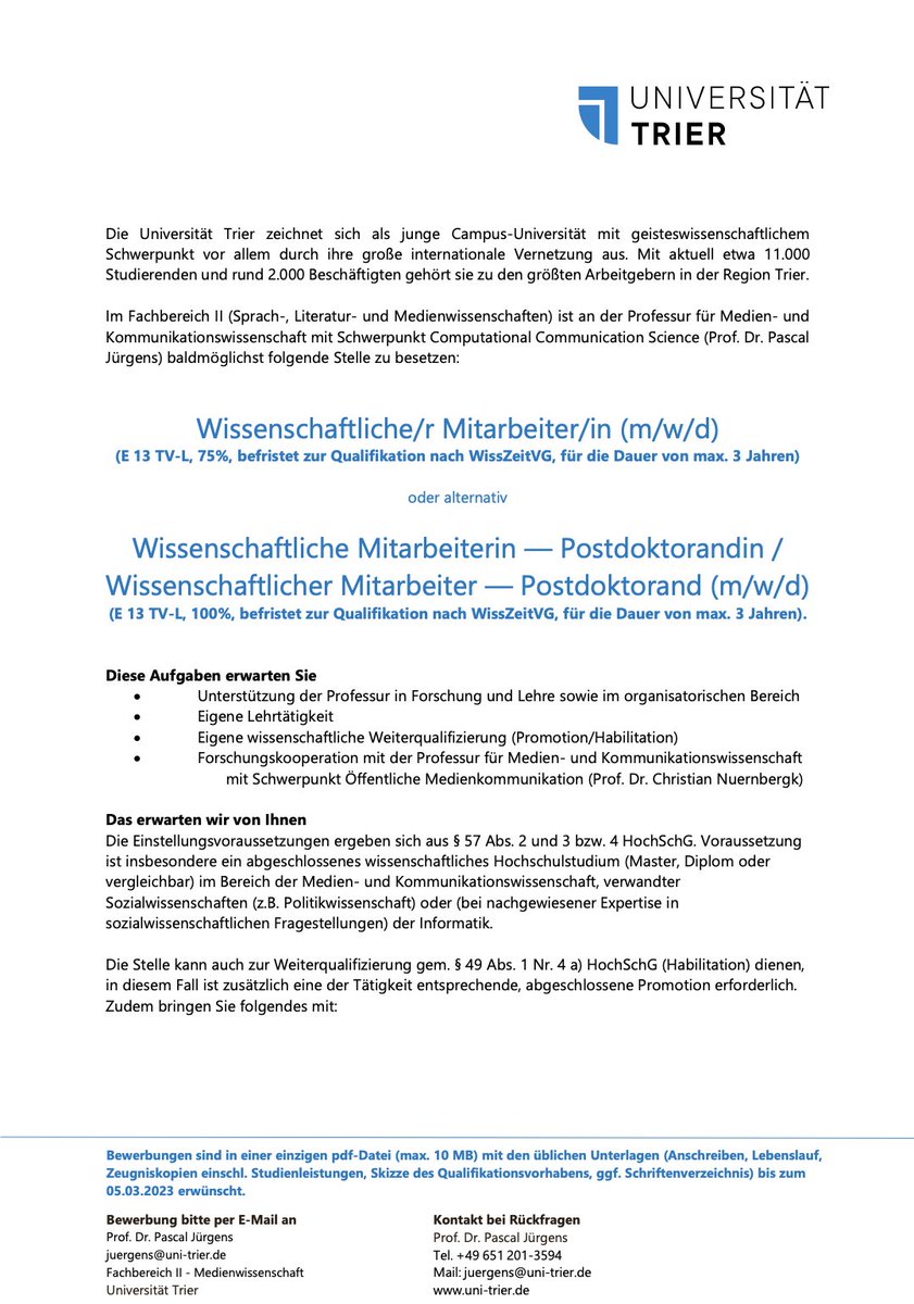 Medienwissenschaft Trier tweet media