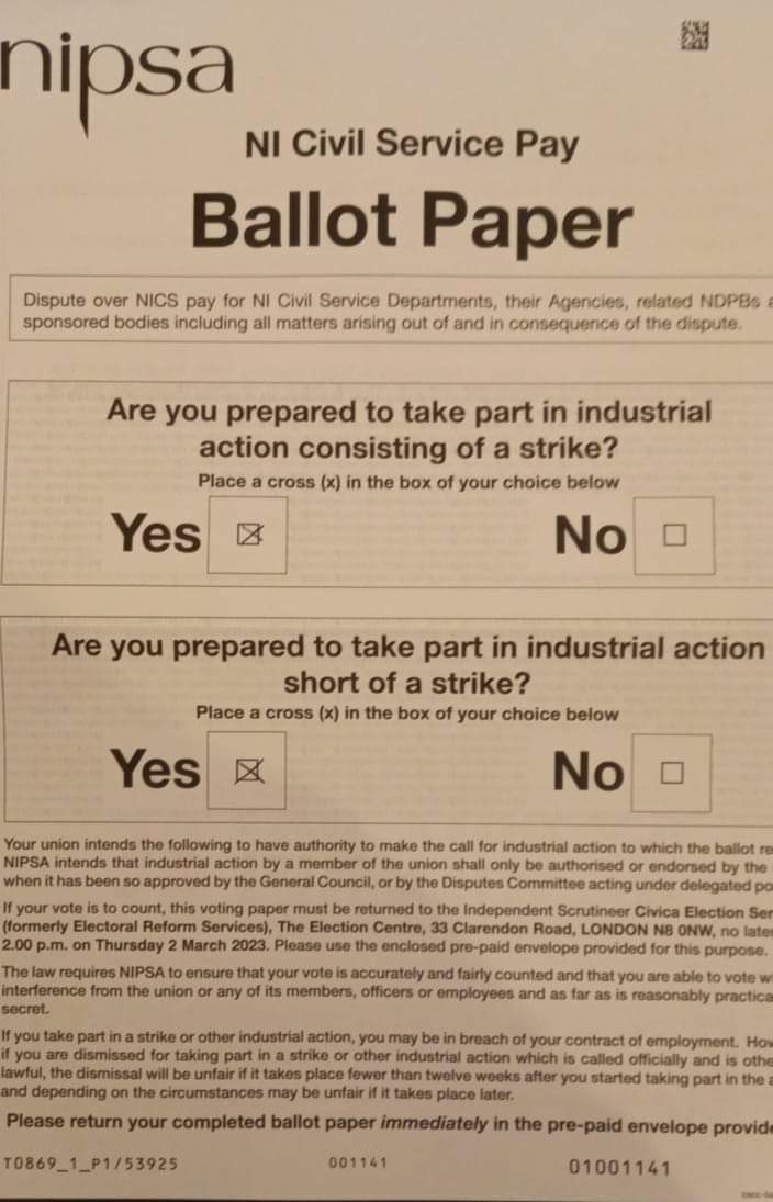 NipsaDfC's tweet photo. strike ballots have started to arrive. Make sure you fill yours in and return it as soon as you get yours.
#wewillnotbeleftbehind
#nipsa #nipsadfc #generalstrikenow https://t.co/kNvcU2ClgA