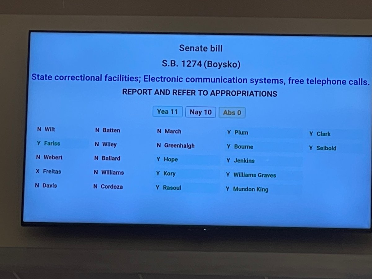 ACLUVA's tweet photo. 🎉UPDATE: Sen. @JenniferBoysko's SB1274 to offer no-cost prison communications, an important rehabilitation &amp; public safety tool, advanced in the VA House WITH BIPARTISAN SUPPORT!

Helping families stay connected with their loved ones in prison is good for public safety. https://t.co/Vtfn3yWE1X